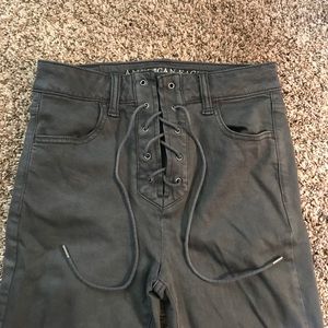 american eagle lace up jeans